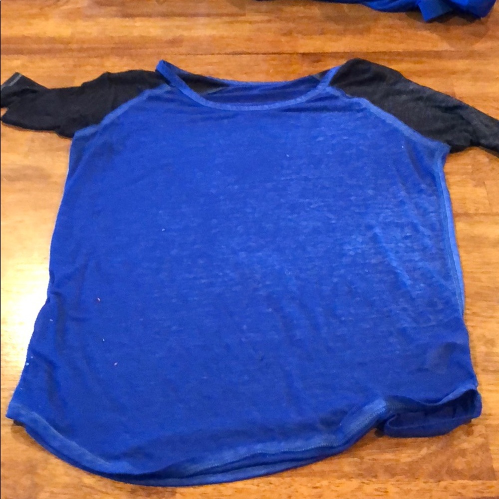 Blue and Black long sleeve top